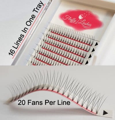 volume lashes rootless wide fans